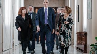 Pedro Sánchez y María Jesús Montero, en el Congreso.