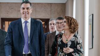 Pedro Sánchez y María Jesús Montero, en el Congreso.