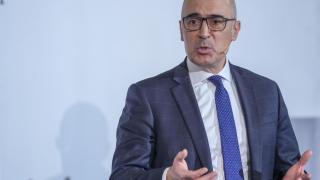 El presidente de Airbus España, Francisco Sánchez Segura, durante el desayuno coloquio organizado por la Cámara de Comercio.