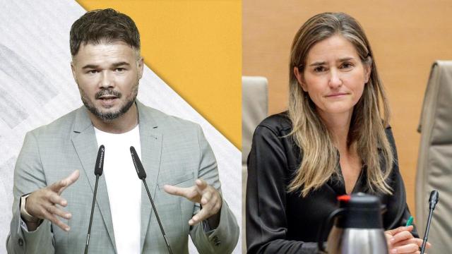 Gabriel Rufián, portavoz de Esquerra Republicana en el Congreso de los Diputados, y Sara Aagesen, vicepresidenta tercera y ministra para la Transición Ecológica.