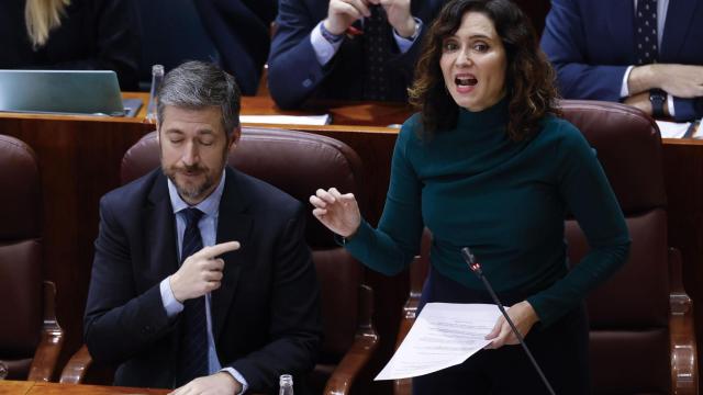 Isabel Díaz Ayuso durante un pleno en la Asamblea de Madrid.
