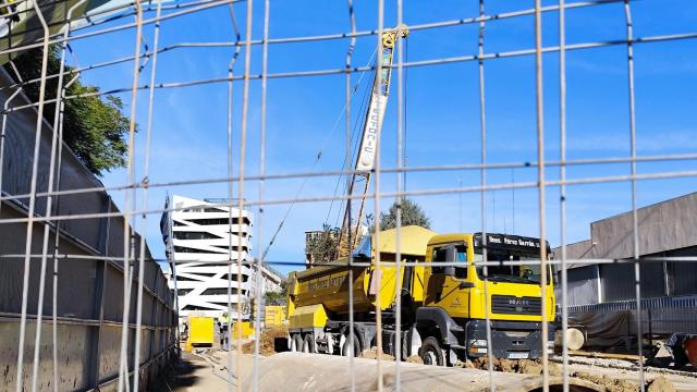 Así crece la obra del Metro de Málaga al Hospital Civil.