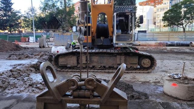 Así crece la obra del Metro de Málaga al Hospital Civil.