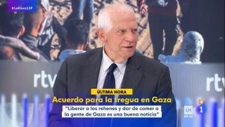Josep Borrell este jueves en 'La Hora de La 1' en TVE.
