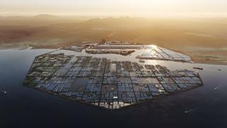 Oxagon, el distrito de Neom que albergará el centro de datos de IA.