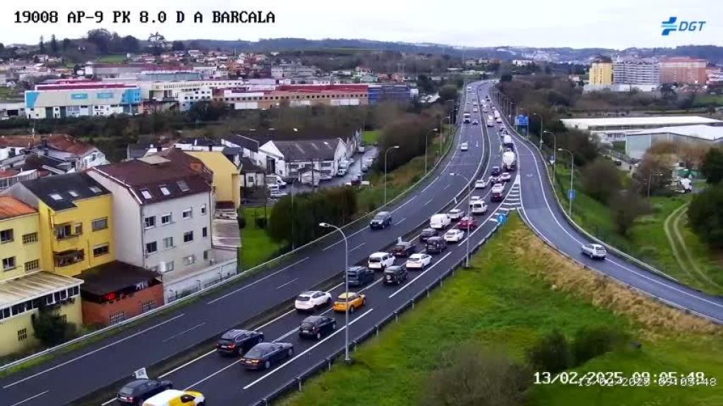 Accidente en la AP-9 a la altura de A Barcala