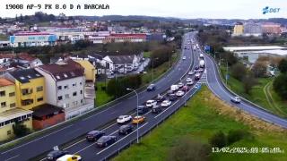 Accidente en la AP-9 a la altura de A Barcala