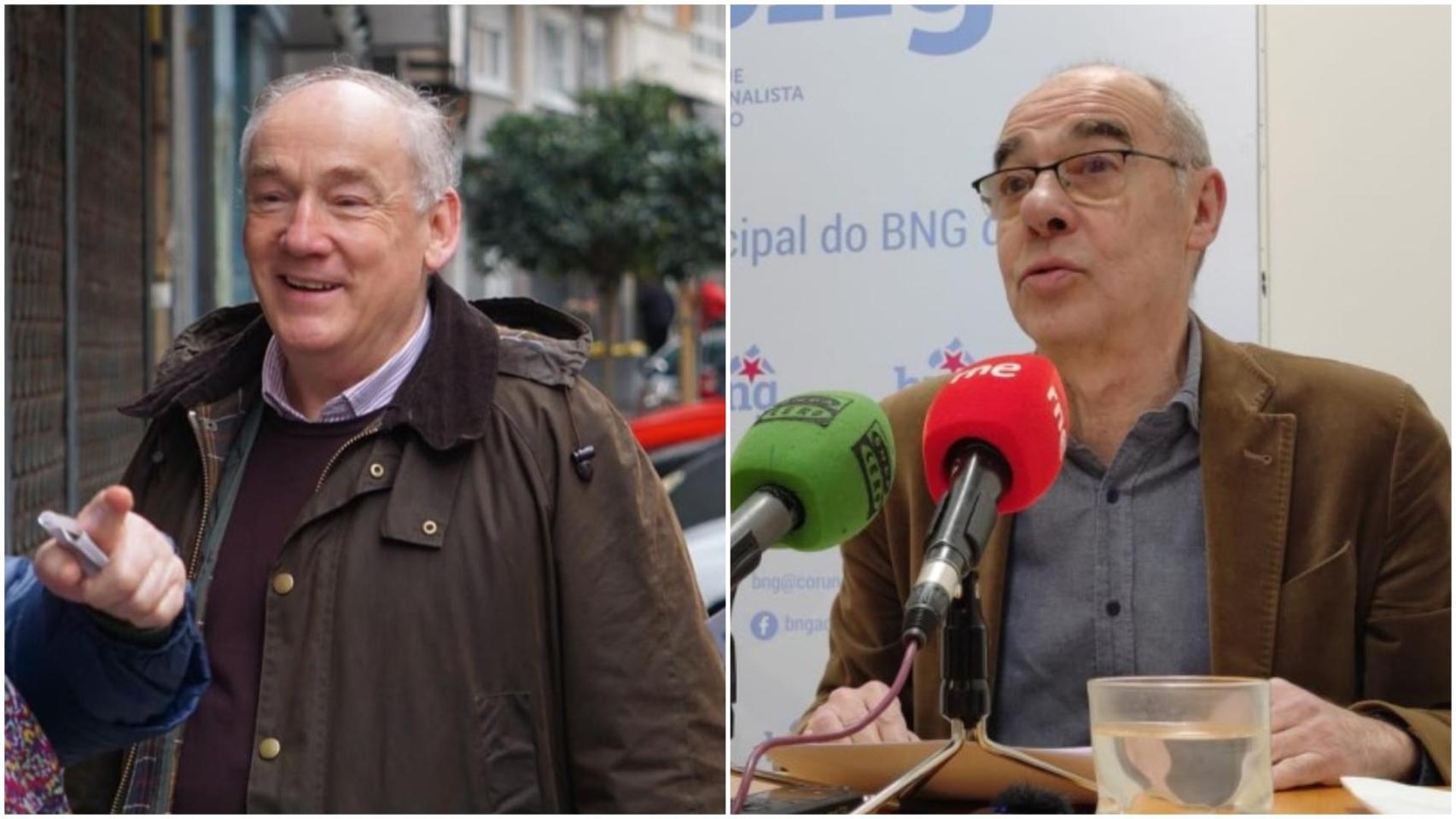 Los portavoces municipales del PP y el BNG, Miguel Lorenzo y Francisco Jorquera.