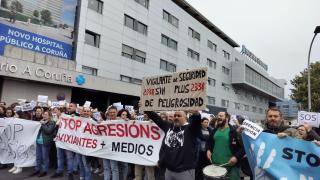 Continúan las protestas en el CHUAC de A Coruña