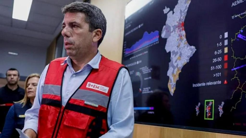 Carlos Mazón, tras la dana. Efe / Kai Forsterling