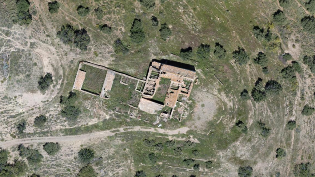 Vista aérea del antiguo cortijo.