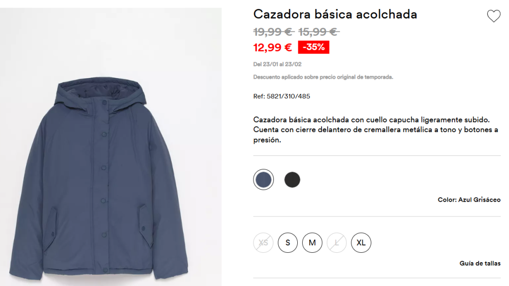 Abrigo acolchado. Ref. 5821/310/485