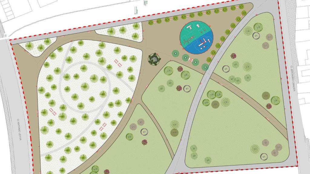 Mapa de la zona verde.
