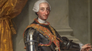 Carlos III según el pincel de Anton Rafael Mengs en 1767.