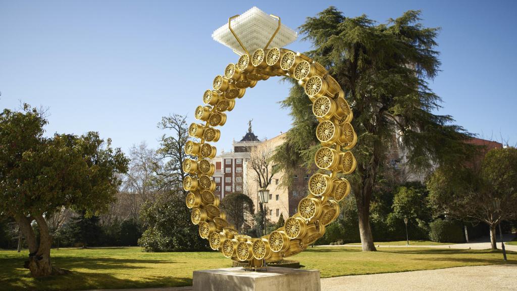 El solitario en los jardines del Palacio de Liria.