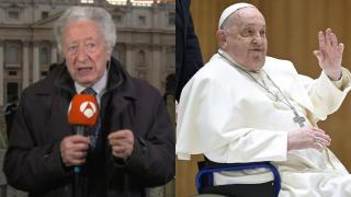 Antonio Pelayo y el Papa Francisco, en un fotomontaje