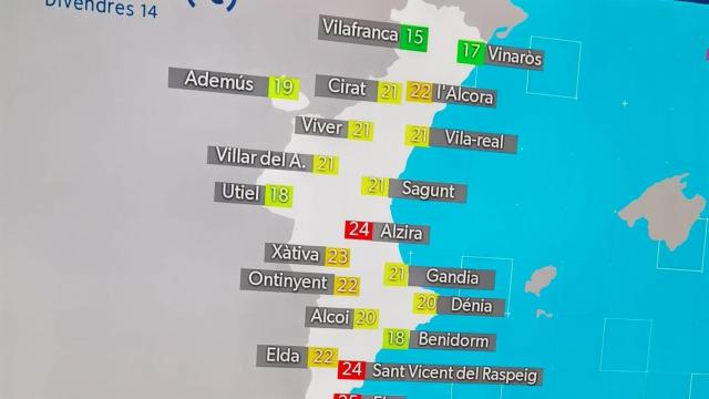 Imagen del tiempo en À Punt.