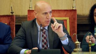 El alcalde de León, José Antonio Diez, durante un pleno del Ayuntamiento