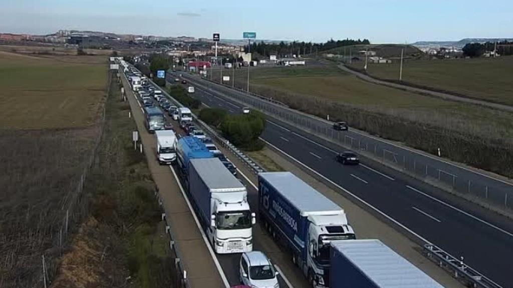 Retenciones kilométricas a la altura de Simancas