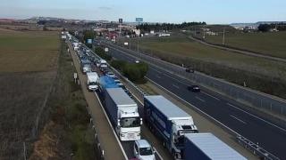 Retenciones kilométricas a la altura de Simancas