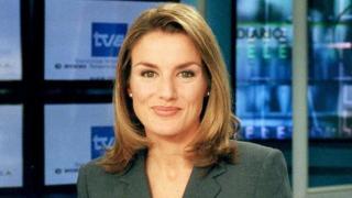 Letizia Ortiz como presentadora del 'Telediario' en una imagen de archivo.