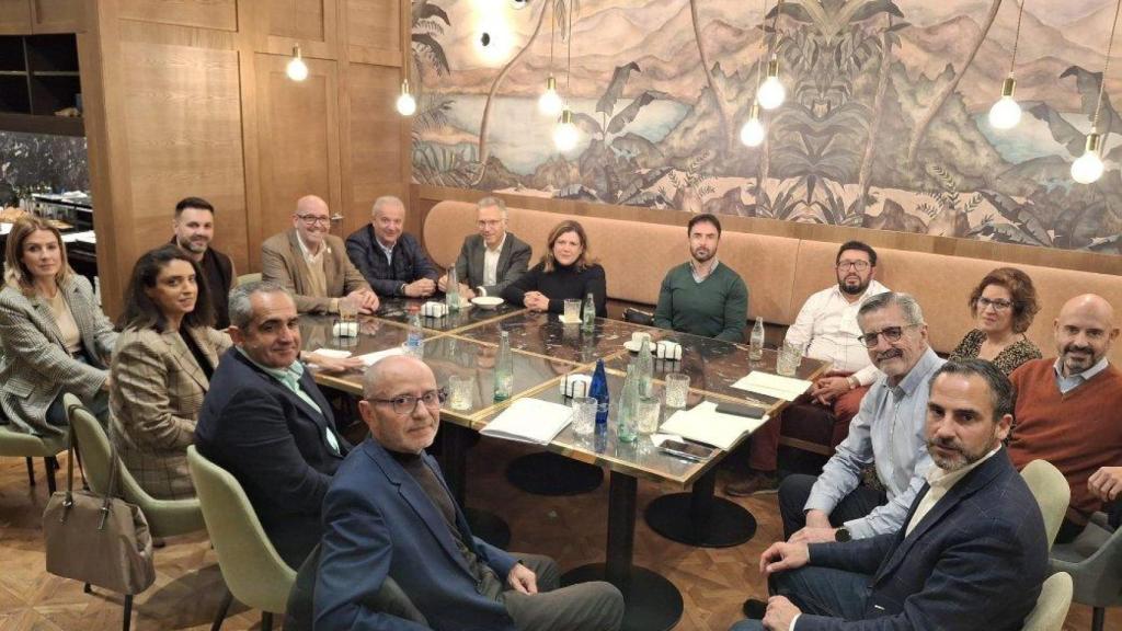 Imagen de la reunión del comisionado del Gobierno para la dana con alcaldes y cargos del PSOE de Málaga.