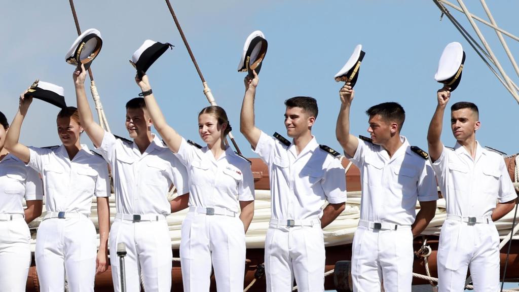 La princesa Leonor, a su llegada a Brasil.