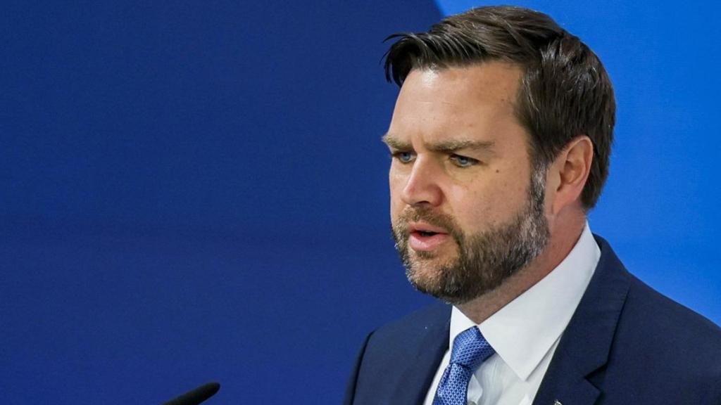 El vicepresidente estadounidense, JD Vance,  en su intervención en la Conferencia de Seguridad de Múnich.