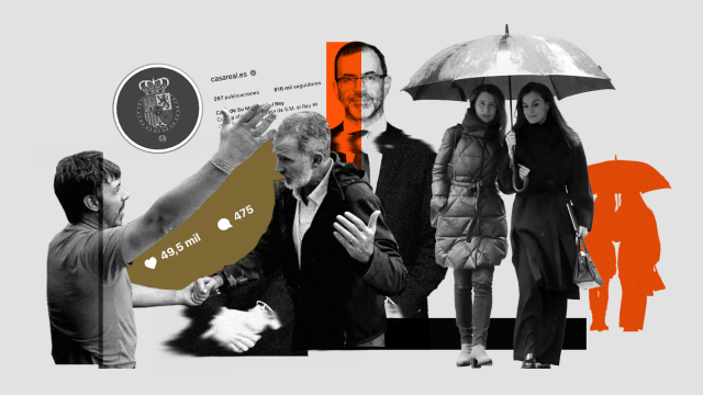 El jefe de la Casa del Rey, Camilo Villarino (c.) ha incidido en acercar a los Reyes a los españoles (i.) y, además, sus trabajadores ahora pueden ir en vaqueros(d.).