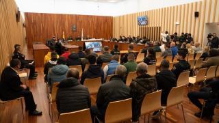 Vista general de la primera jornada del macrojuicio en la Audiencia Provincial de Pontevedra.