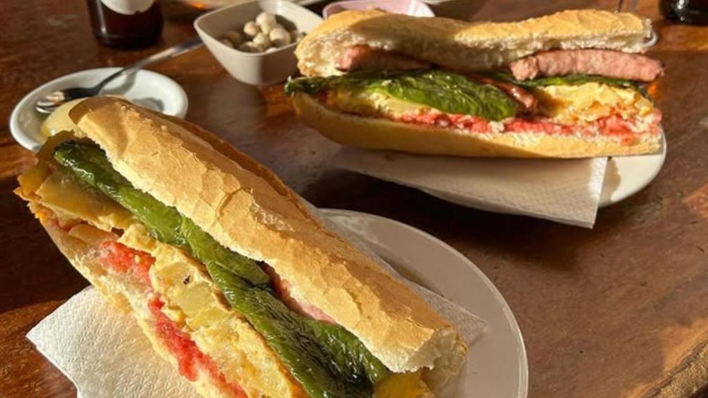 Bocadillo de Racó Casa Tere, restaurante recomendado por los camioneros. EE