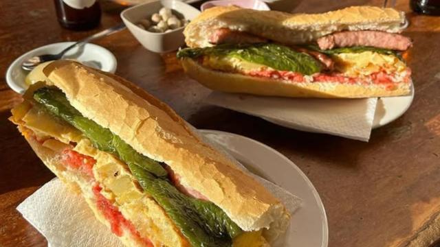 Bocadillo de Racó Casa Tere, restaurante recomendado por los camioneros. EE