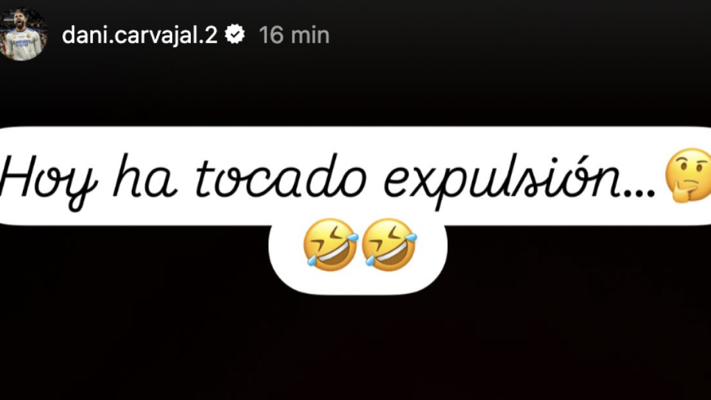 Mensaje de Carvajal en Instagram.