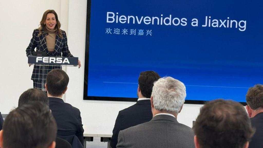 Chueca, durante el encuentro en Jiaxinig.