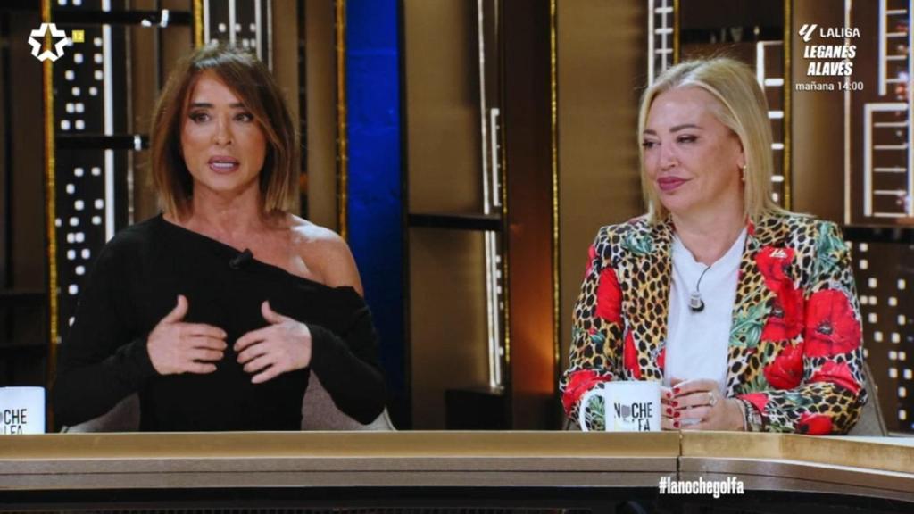 María Patiño y Belén Esteban en 'La noche golfa'.