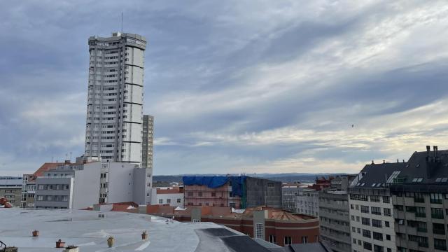 Cielos nublados en  A Coruña.