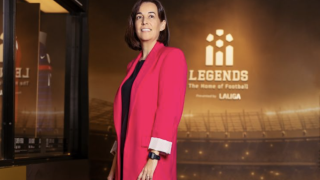 Laura Valdeolivas en su presentación como CEO del Museo Legends de LaLiga.