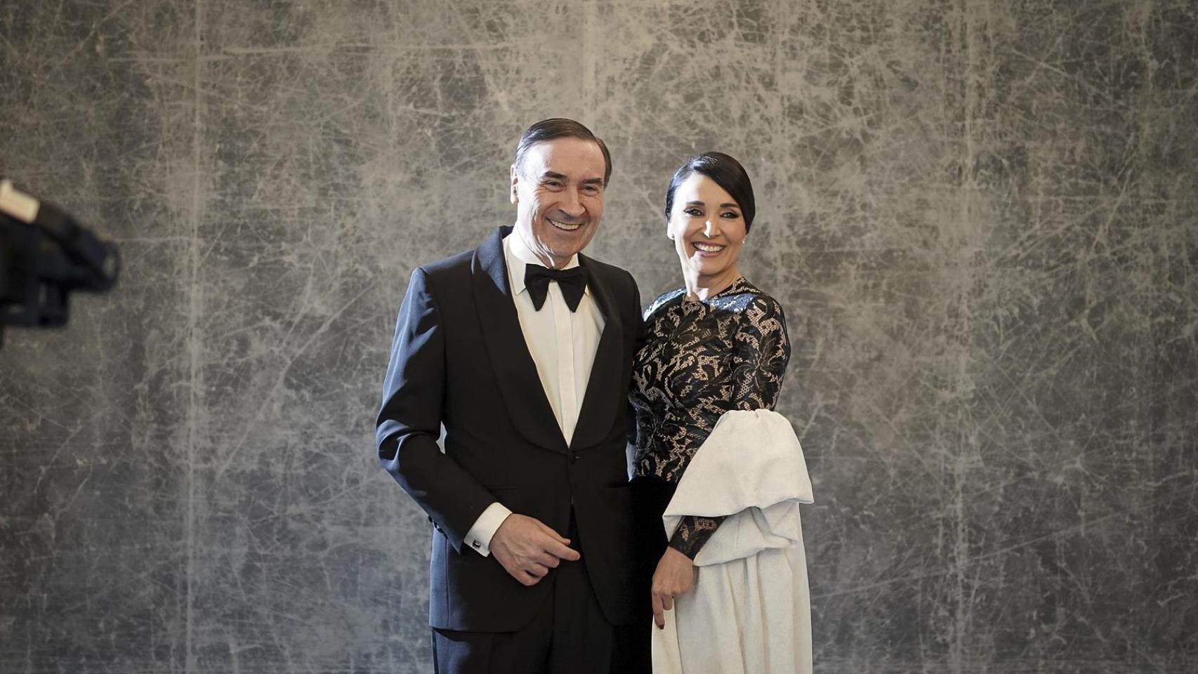 Pedro J Ramírez y Cruz Sánchez de Lara, en el Teatro Real.