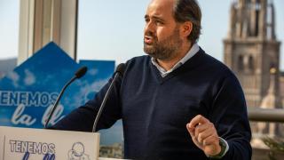Paco Núñez, presidente del PP de Castilla-La Mancha, este domingo en un acto público en Toledo.