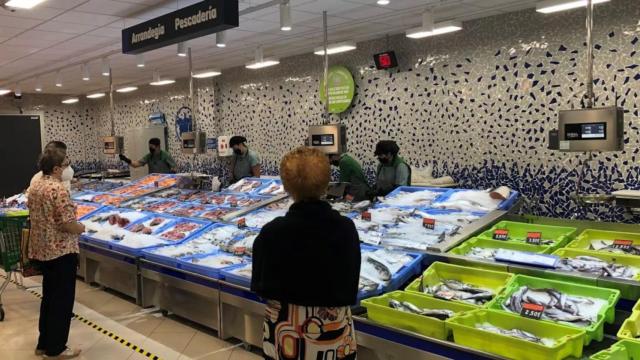 La sección de pescadería de Mercadona.