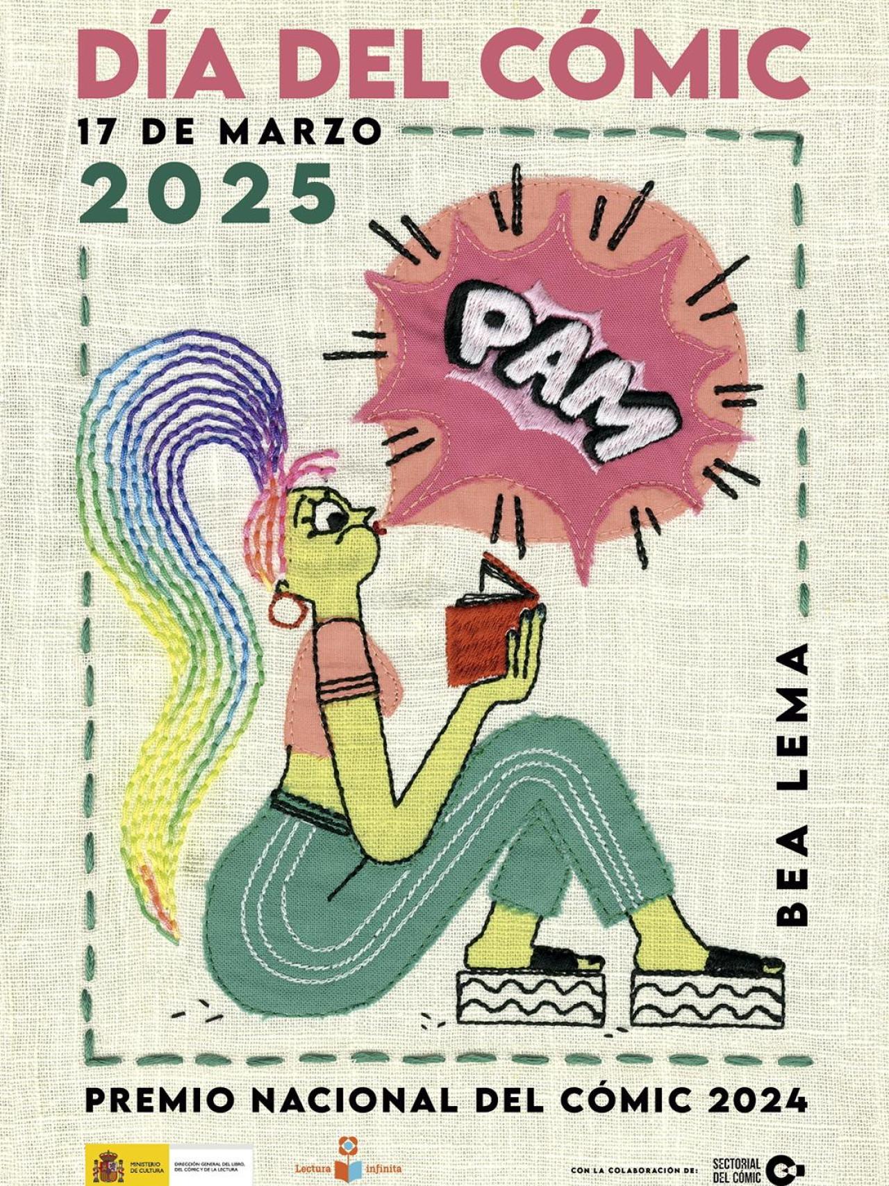 Cartel del Día del Cómic 2025 ilustrado por Bea Lema.