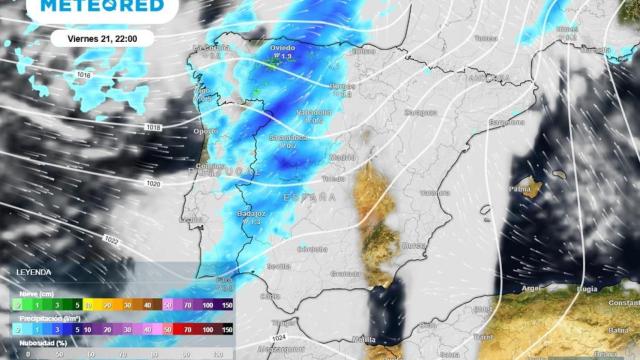 Mapa meteorológico de la península ibérica