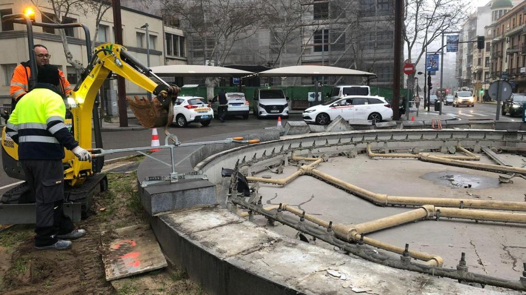 Obras de la Plaza Alemania de Zamora