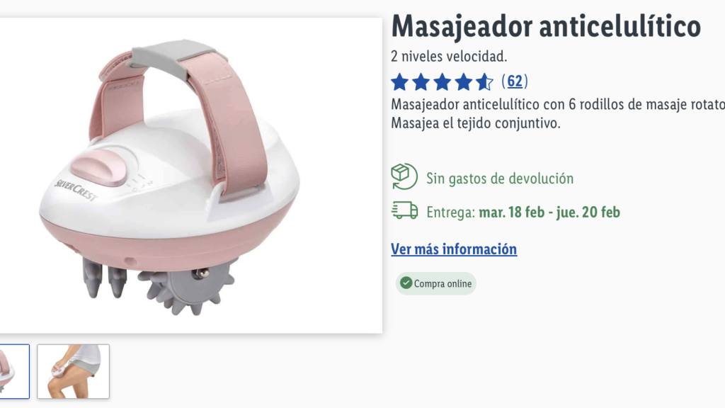 Masajeador anticelulítico.