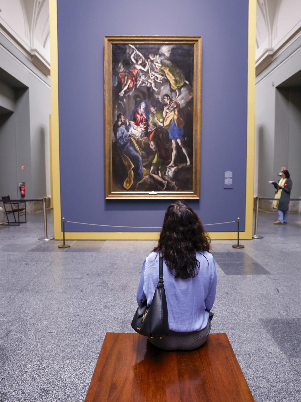 'La adoración de los pastores', del Greco, expuesta en el Museo del Prado. Foto: EFE/Javier Lizón