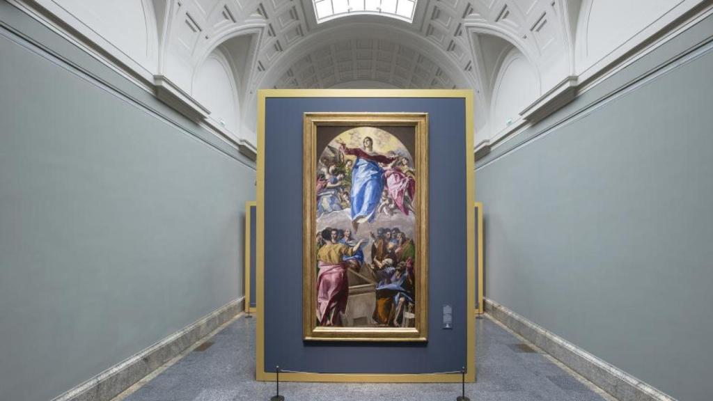 La Asunción de El Greco expuesta en el museo del Prado.