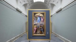 La Asunción de El Greco expuesta en el museo del Prado.