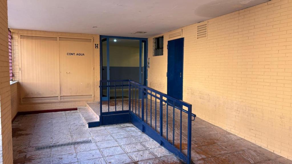 El portal donde fue apuñalado Suffian.