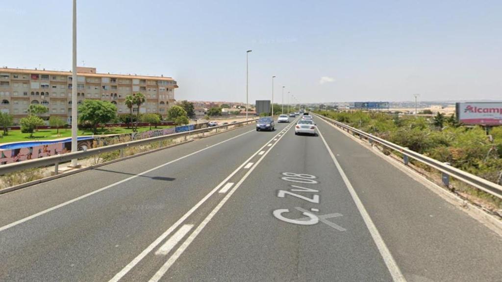 La N-332 a la altura de Torrevieja