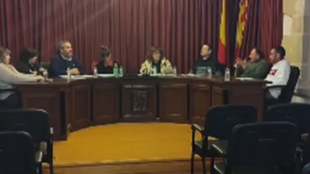 Captura del vídeo del pleno en Mazaleón